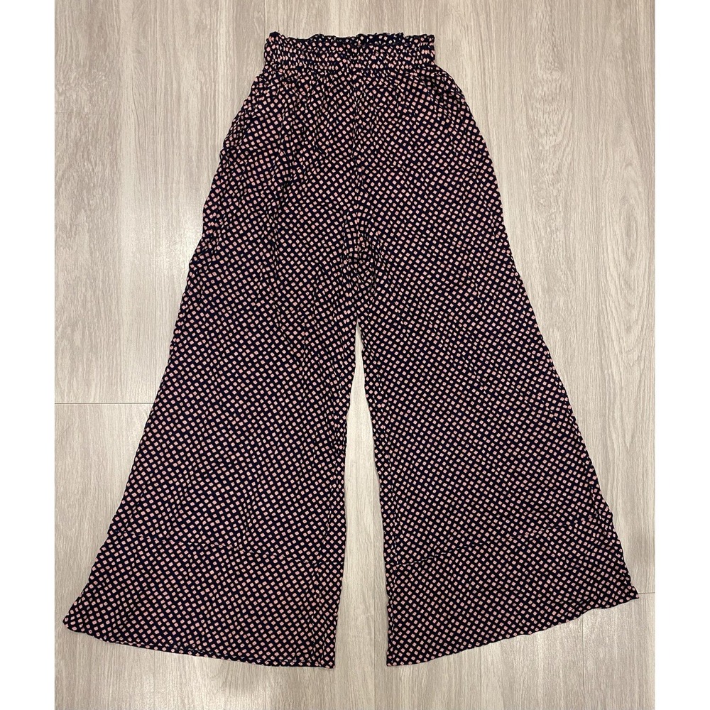 Billabong Wide Leg Pants‎ Womens Small Flip Out Boho Elastic High Waist Light